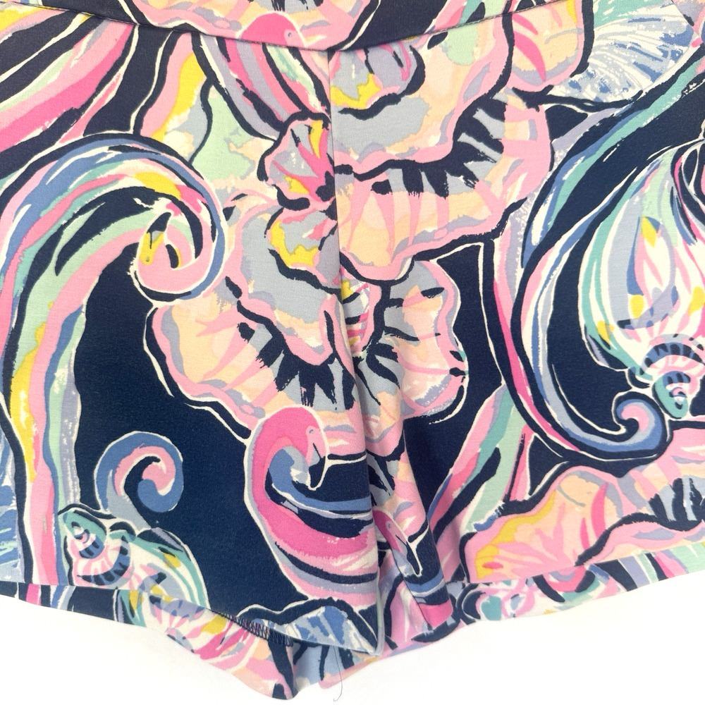 LILLY PULITZER Makenna Ponte Short Nauti Navy Size‎ 2 Resort Beach Preppy Sirens - Picture 3 of 11